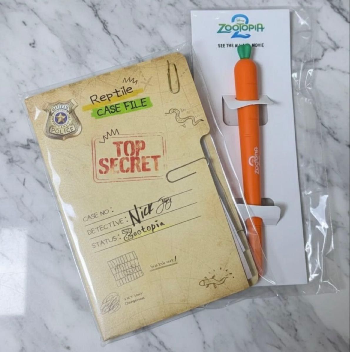 ズートピア 韓国 映画館限定 特典 ファイル＋にんじんペン｜Yahoo