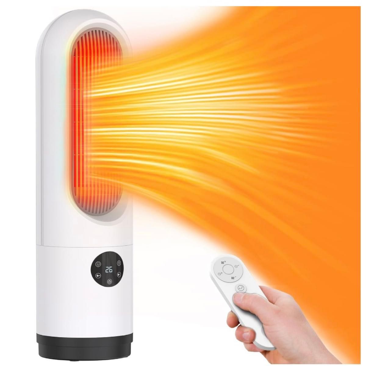 ㈱アイアン カーボンヒーター IR-7534 省エネ 自動首振 4段階タイマー