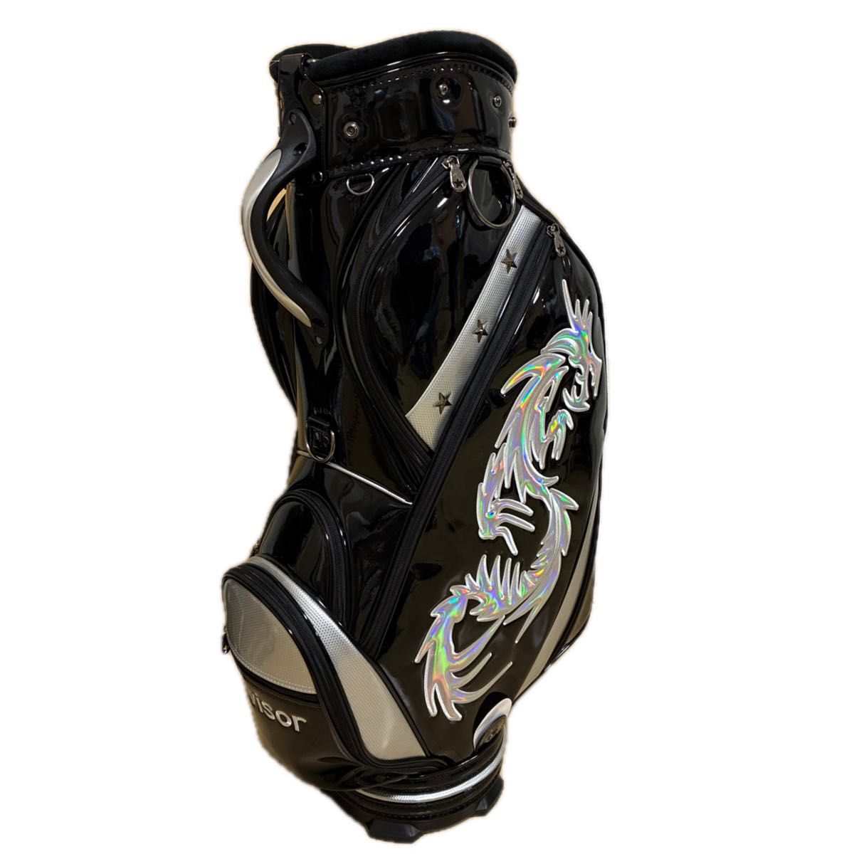 未使用 AZROF スタンド 6.5型 キャディバッグ チェッカーBK 未使用