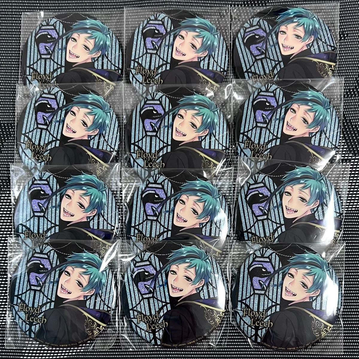 ツイステ フロイド・リーチ namco 缶バッジ 一番くじ スケアリー 寮服