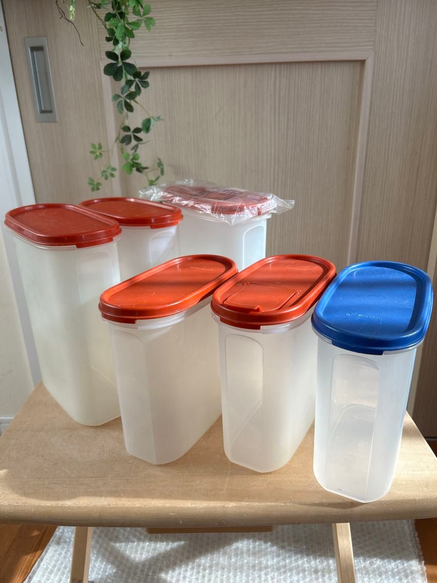 タッパーウェア MMスクエア ＃1 ＆ ＃2 ナッツベージュ Tupperware