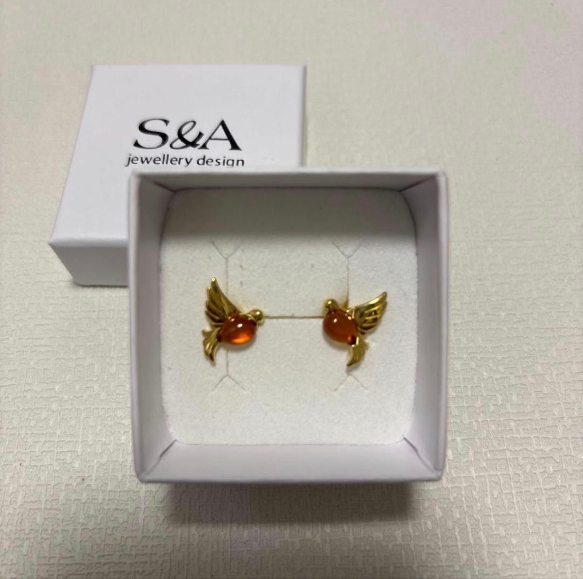 新品未使用】万博 ポーランド S&A 琥珀ブレスレット ハート型アンバー