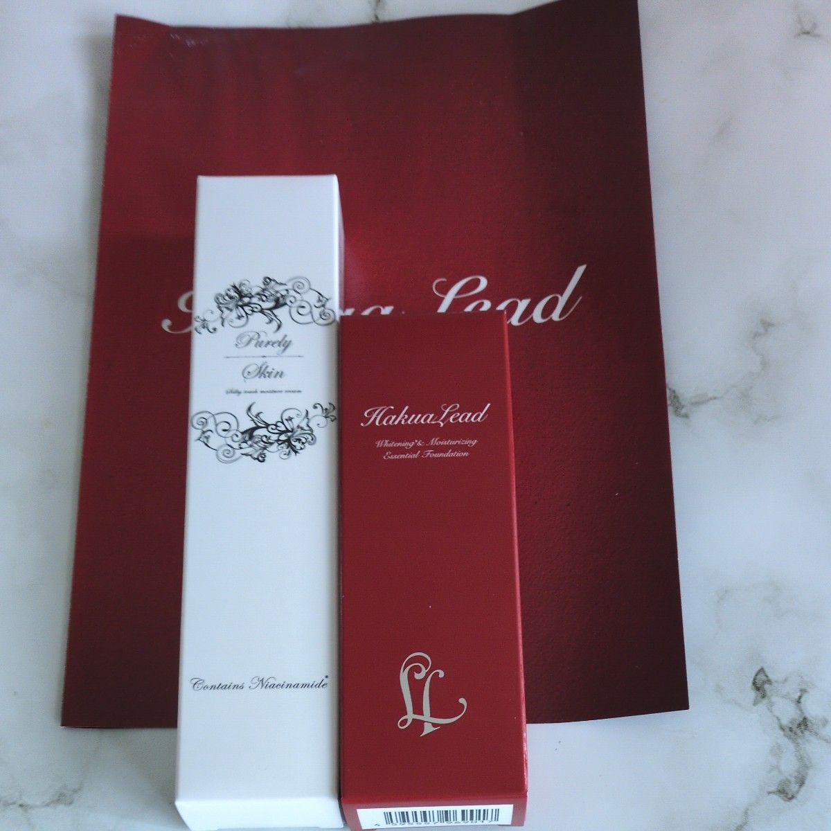 ハクアリード ファンデーション リンクルホワイトクリーム 2点セット