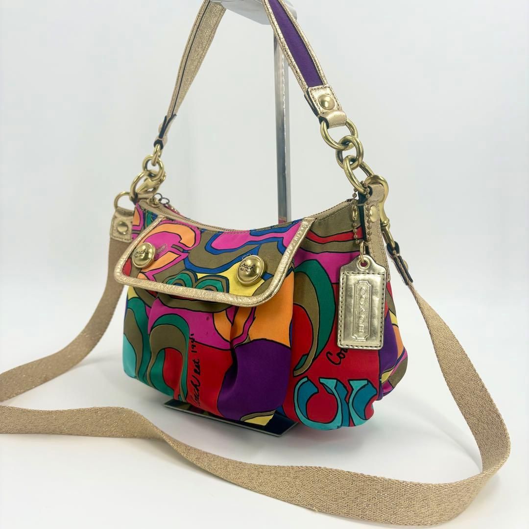 COACH】 コーチ シグネチャー ハンドバッグ ショルダーバッグ レザー