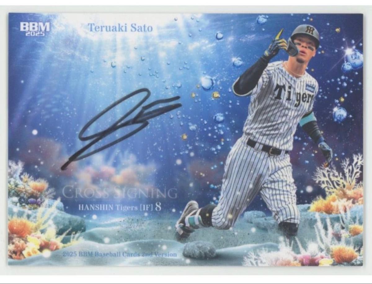 阪神タイガースエポックEPOCH 2024年 佐藤輝明選手 直筆サインカード