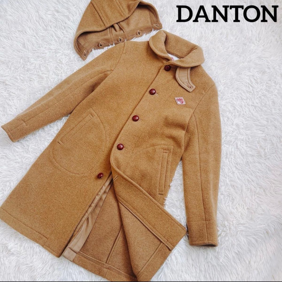 美品 ダントン DANTON《ウールモッサロングコート》ネイビー サイズ36