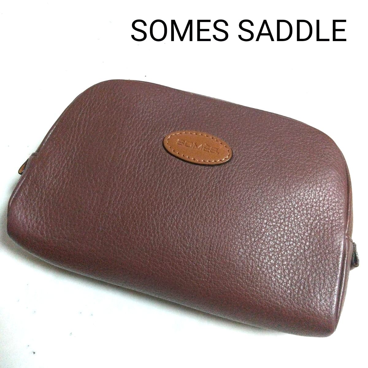 美品 SOMES SADDLE ソメスサドル ロゴ入り 巾着 男女兼用 バッグ