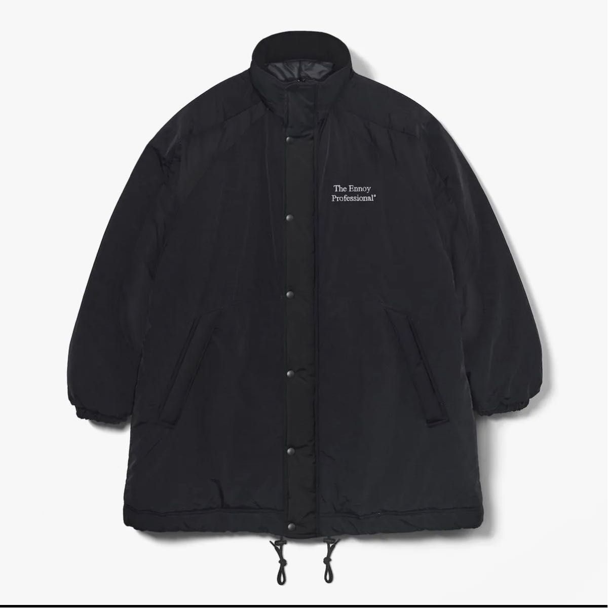 ENNOY PADDED NYLON BENCH COAT (BLACK/BLACK) M エンノイ ennoy