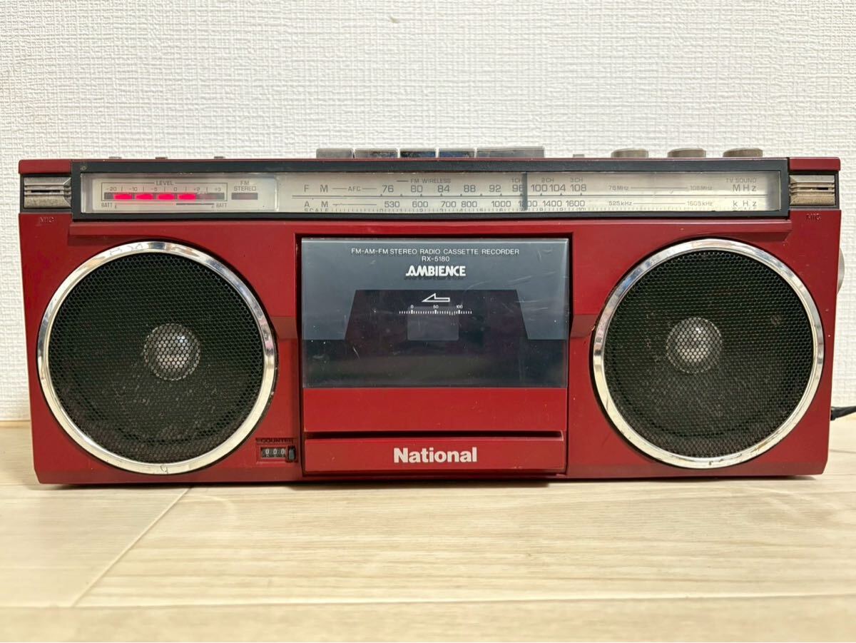 National RX-5180 ラジオカセットレコーダーマイクセット National RX