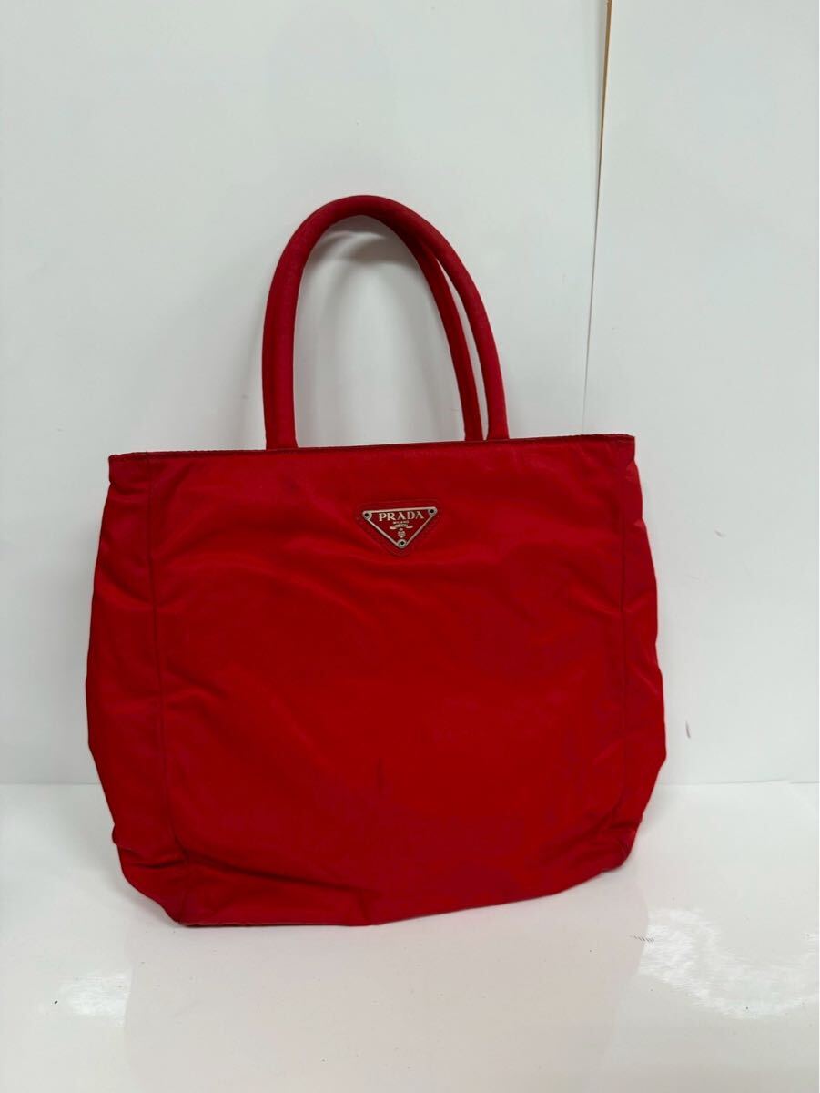 Yahoo!オークション -「プラダ 赤 バッグ ナイロン」(トートバッグ