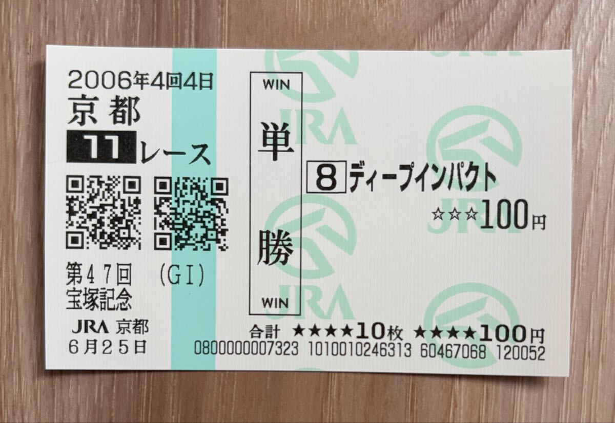 Yahoo!オークション -「ディープインパクト 馬券」(競馬) の落札相場