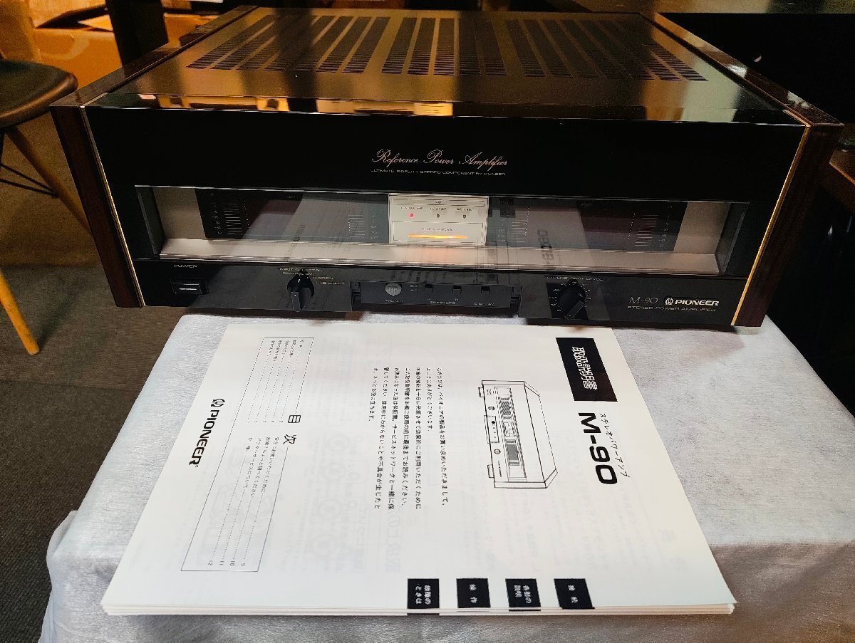 PIONEER M-90 パワーアンプ 通電のみ ジャンク PIONEER M-90 パワー