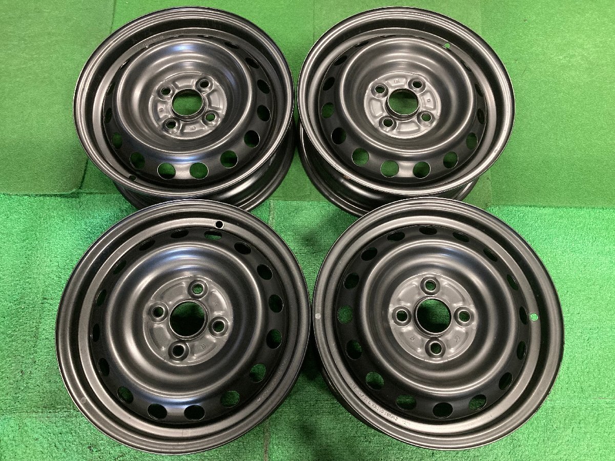 新車外し スチールホイール 14インチ 5J （青818） 新車外し スチール