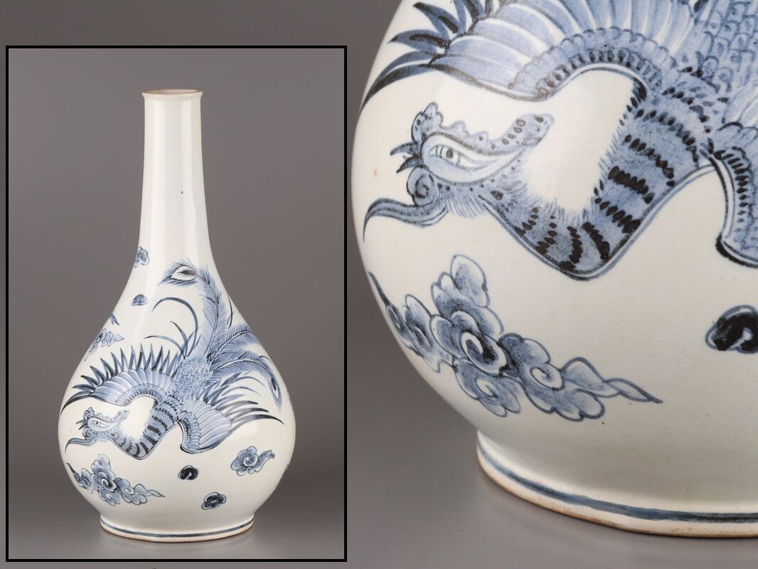 古染付 李朝 古玩 蝗の図 中皿 1客 Yahoo!オークション -「李