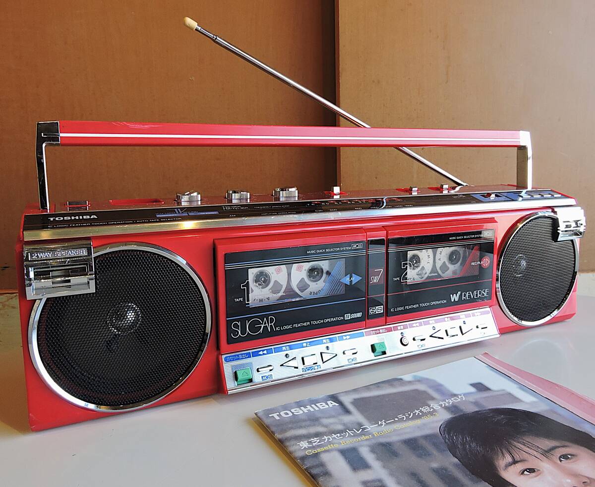 希少】TOSHIBA ダブルカセット ラジカセ RT-SW5 簡易動作確認済み 希少