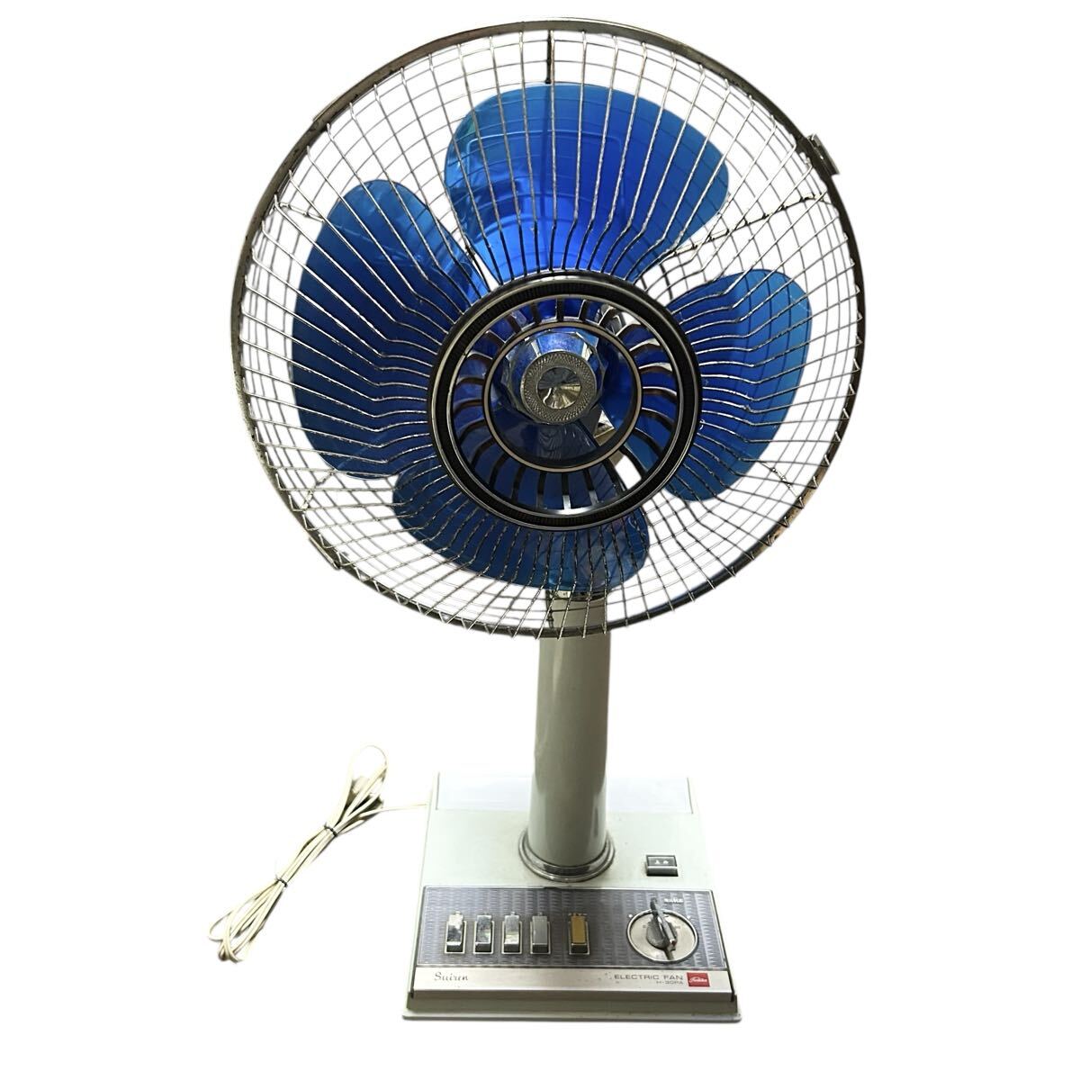 TOSHIBA昭和レトロ扇風機 4枚羽 動作品 レア 当時物 リビング 30cm