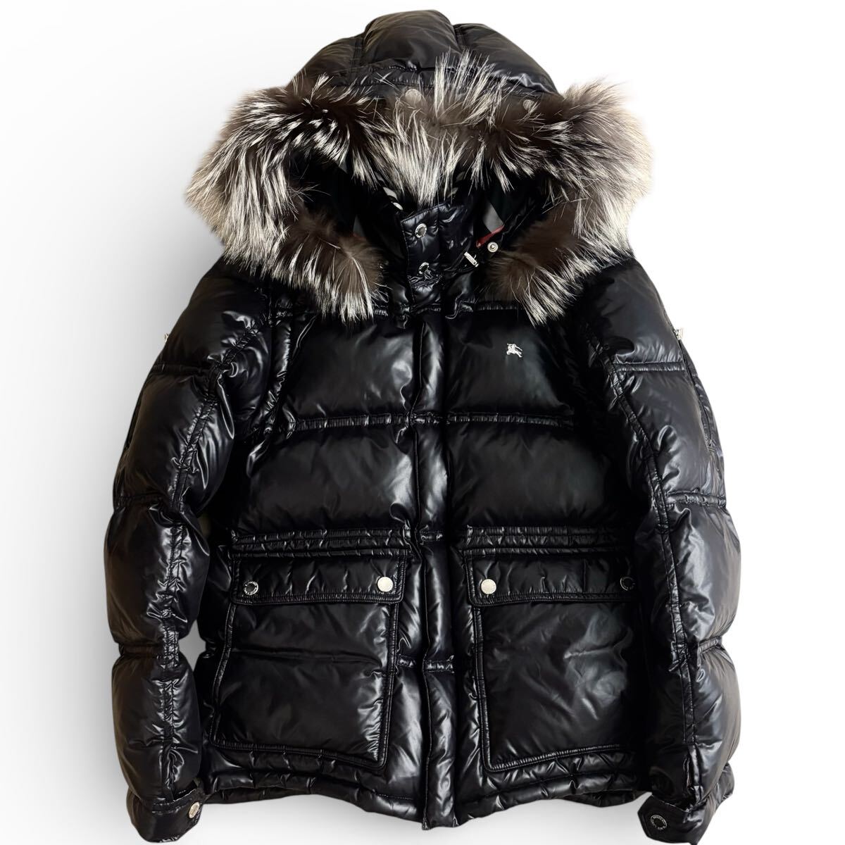 Yahoo!オークション -「ファー ジャケット」(バーバリー ブラック