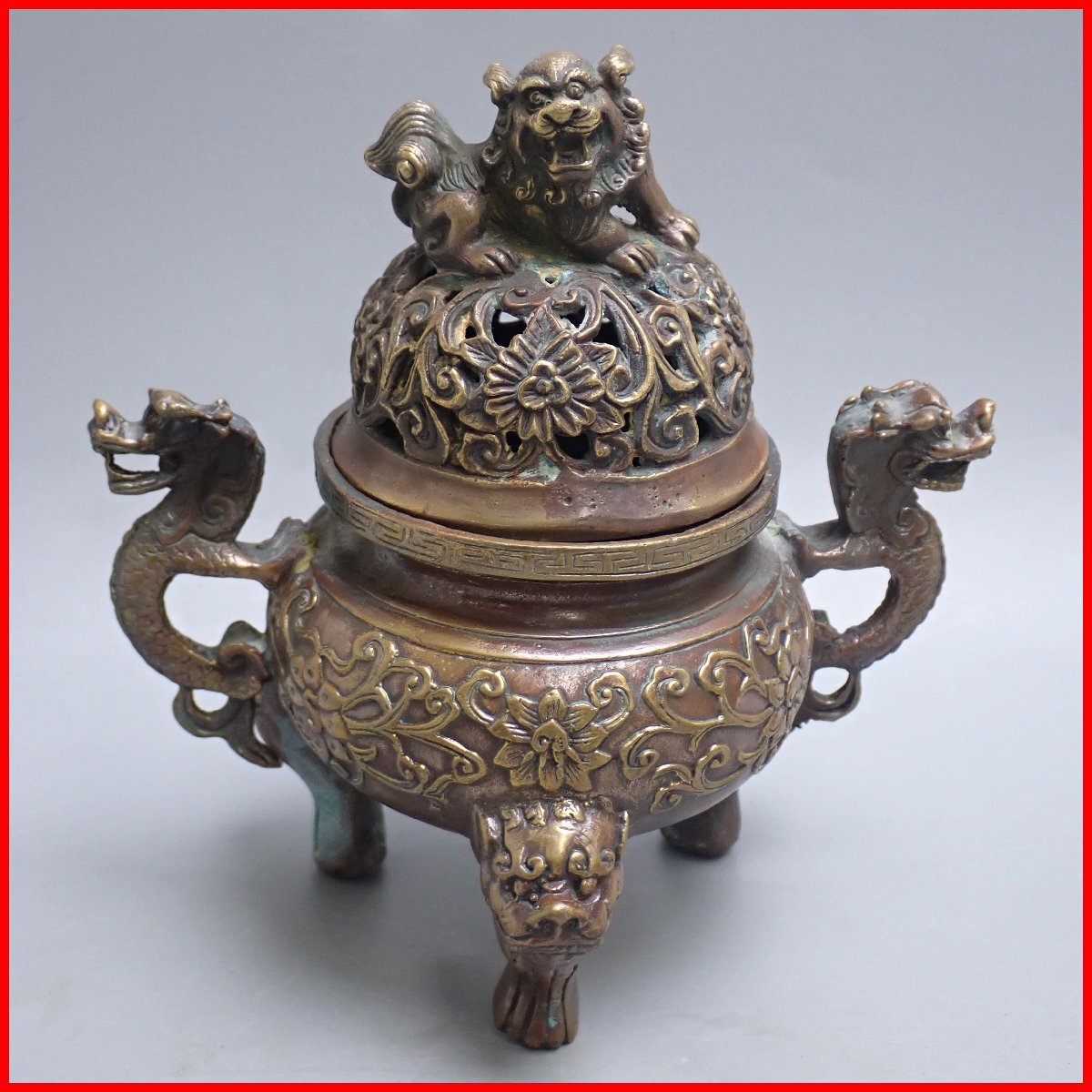 Yahoo!オークション -「香炉 獅子」(銅製) (金属工芸)の落札相場・落札価格
