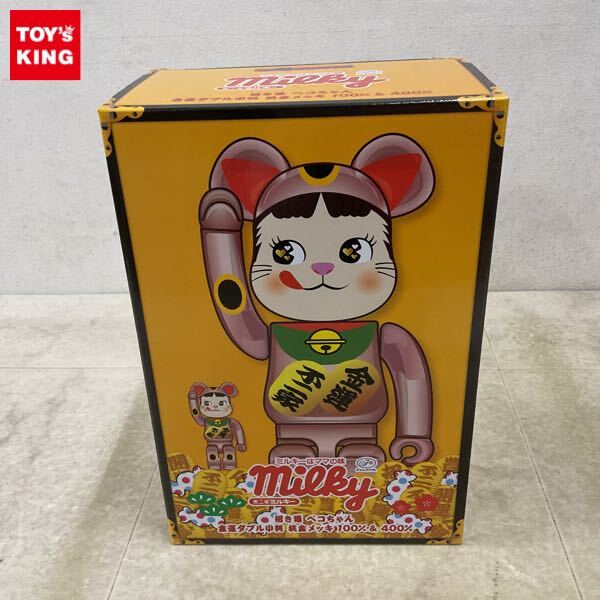 Yahoo!オークション -「be@rbrick 招き猫 ペコちゃん 金メッキ 100