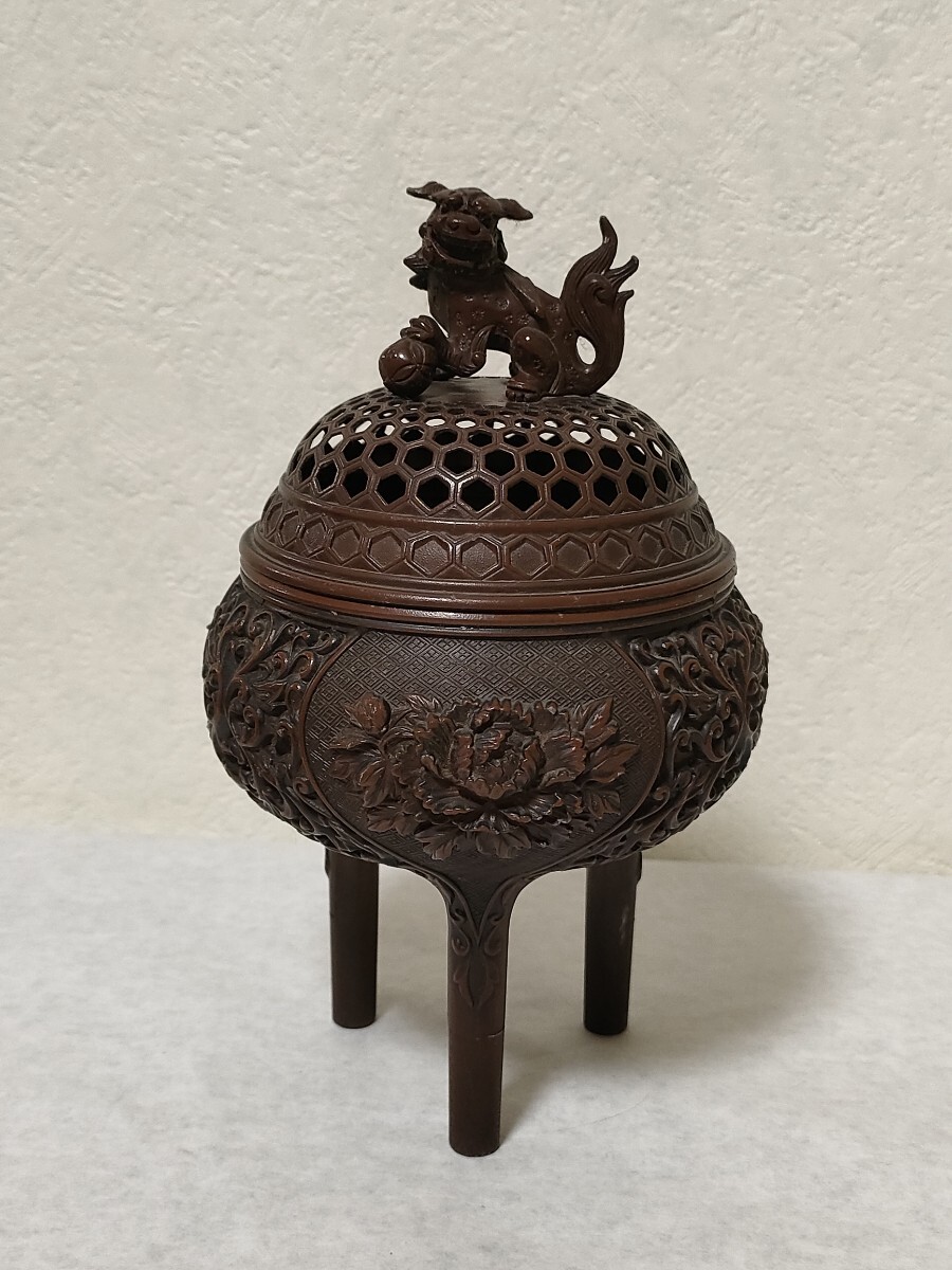 Yahoo!オークション -「香炉 獅子」(銅製) (金属工芸)の落札相場・落札価格