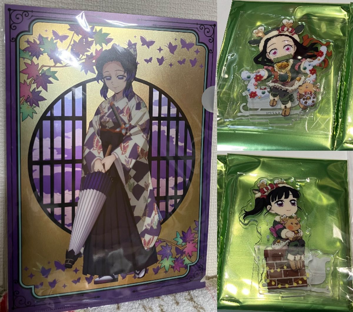 鬼滅の刃 胡蝶三姉妹の夕べ アクリルスタンドとクリアファイル セット
