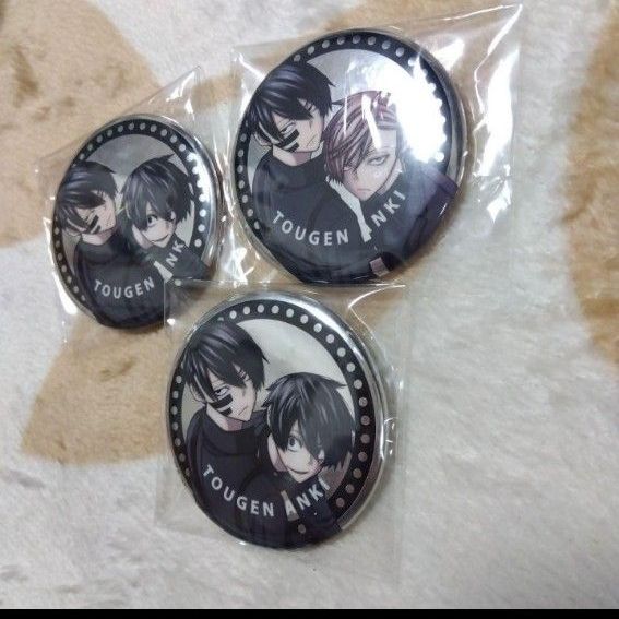 桃源暗鬼 淀川真澄 マズル ホログラム缶バッジ ハート缶バッジ