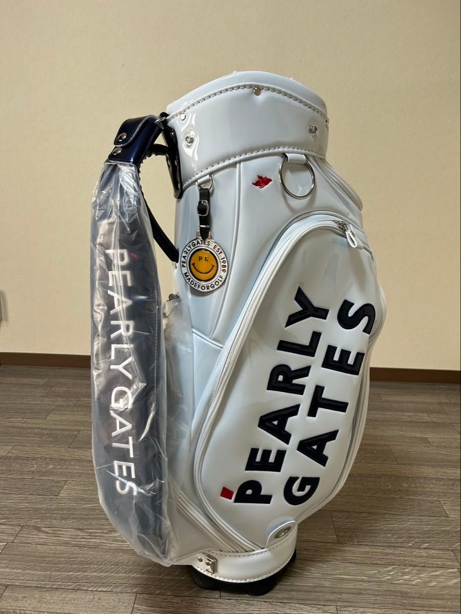 未使用 オリマー キャディバッグ 白 レディース キルティング チェック