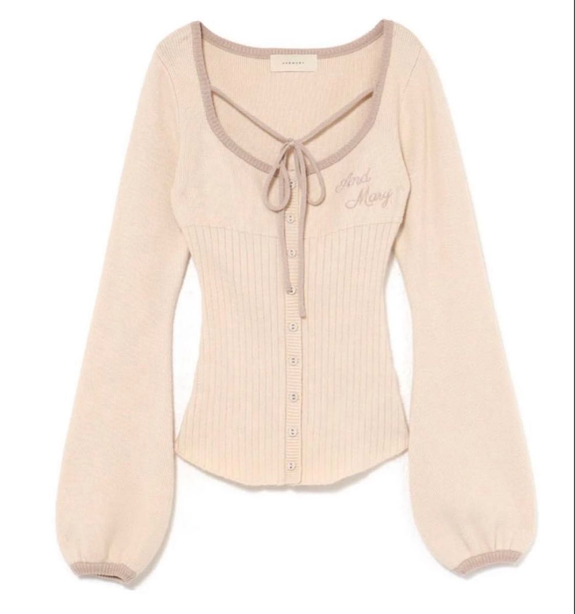 andmary Ami ribbon check tops beige｜Yahoo!フリマ（旧PayPayフリマ）