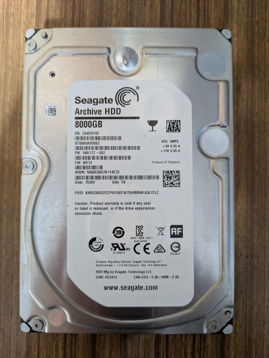 東芝 8TB HDD MN05ACA800 CMR方式｜Yahoo!フリマ（旧PayPayフリマ）