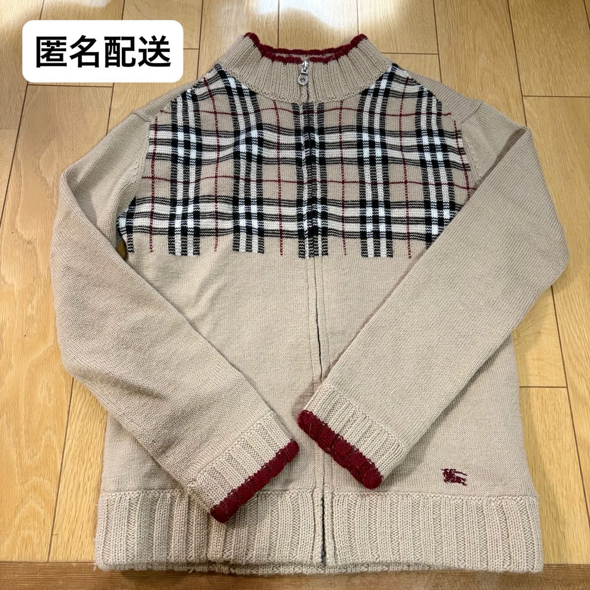 バーバリーロンドン カーディガン メガチェック ノバチェック 変形