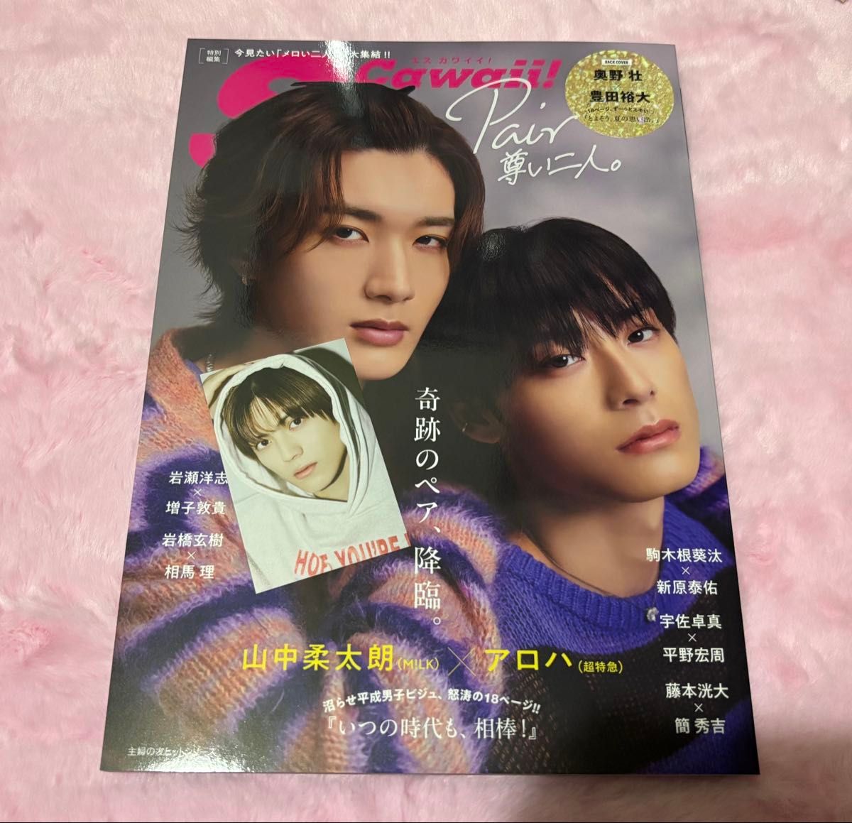 藤本洸大 簡秀吉 JUNON ブロマイド 生写真 ネップリ 修学旅行で仲良く