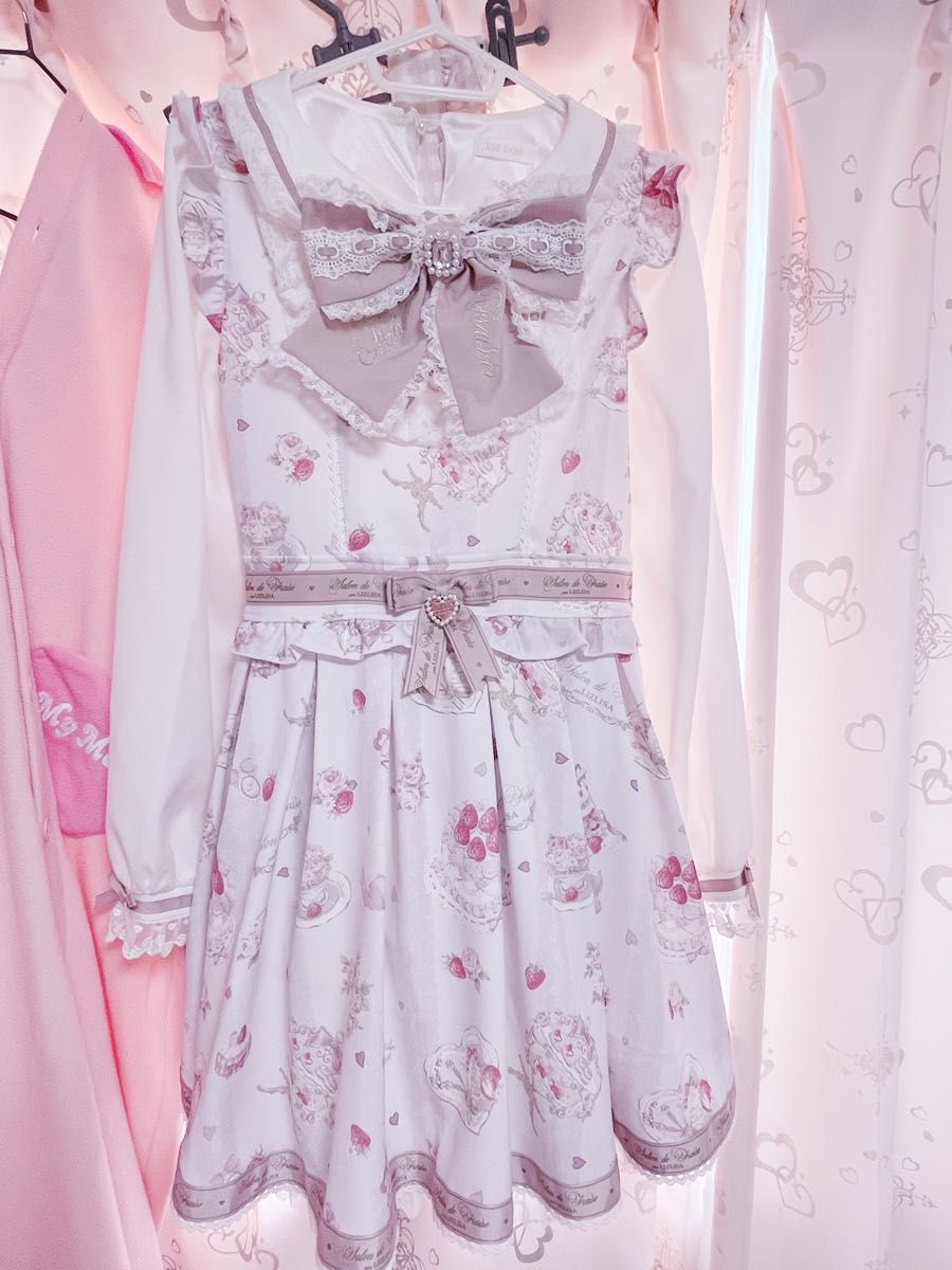 リズリサ lizlisa whip bear home cafe ピンクワンピース｜Yahoo