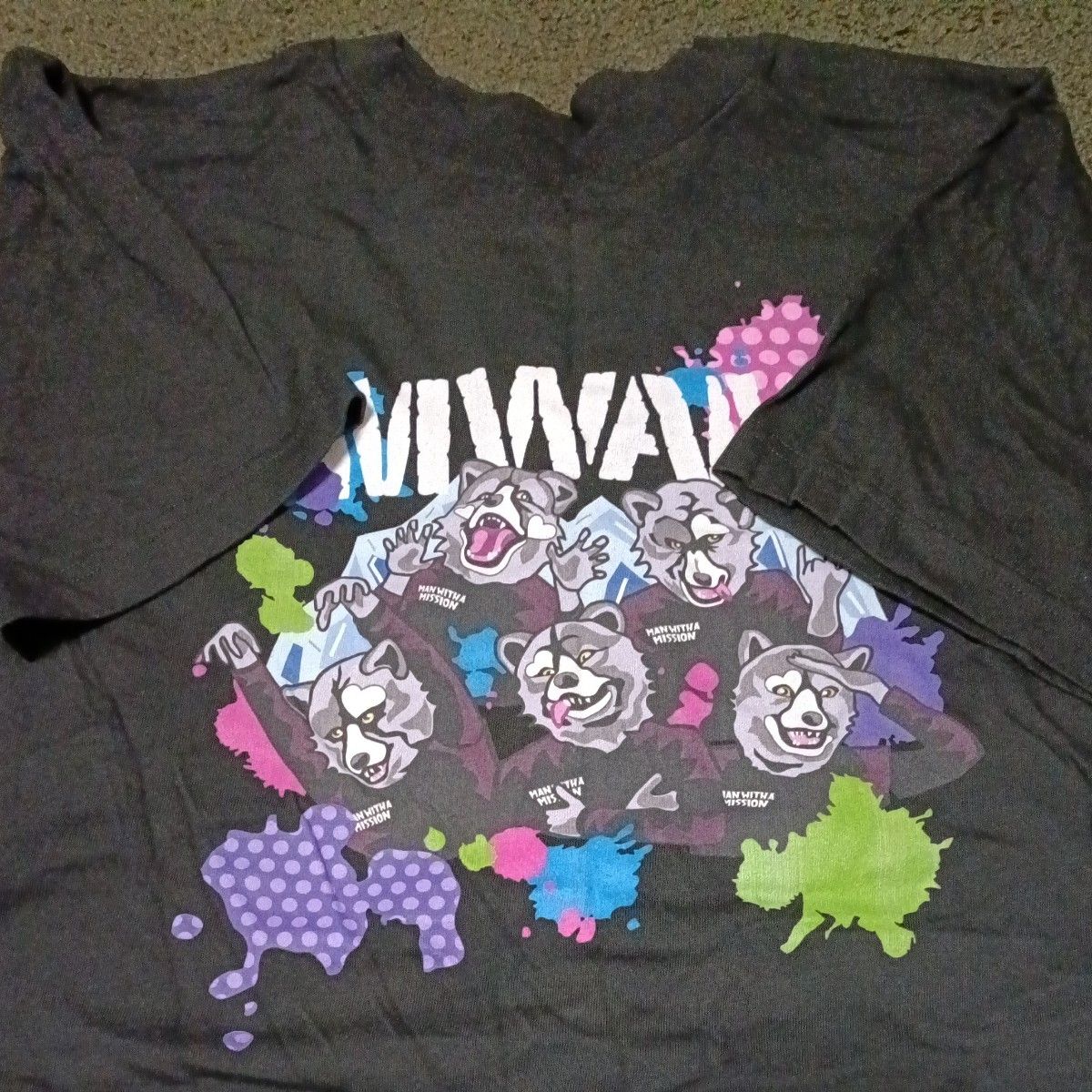 MAN WITH A MISSION マンウィズ ゴッツ ロンT ブラック ホログラム