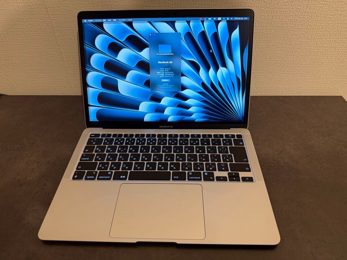 バッテリー容量100%】MacBook Air M1 メモリ16GB ストレージ1TB 充放電