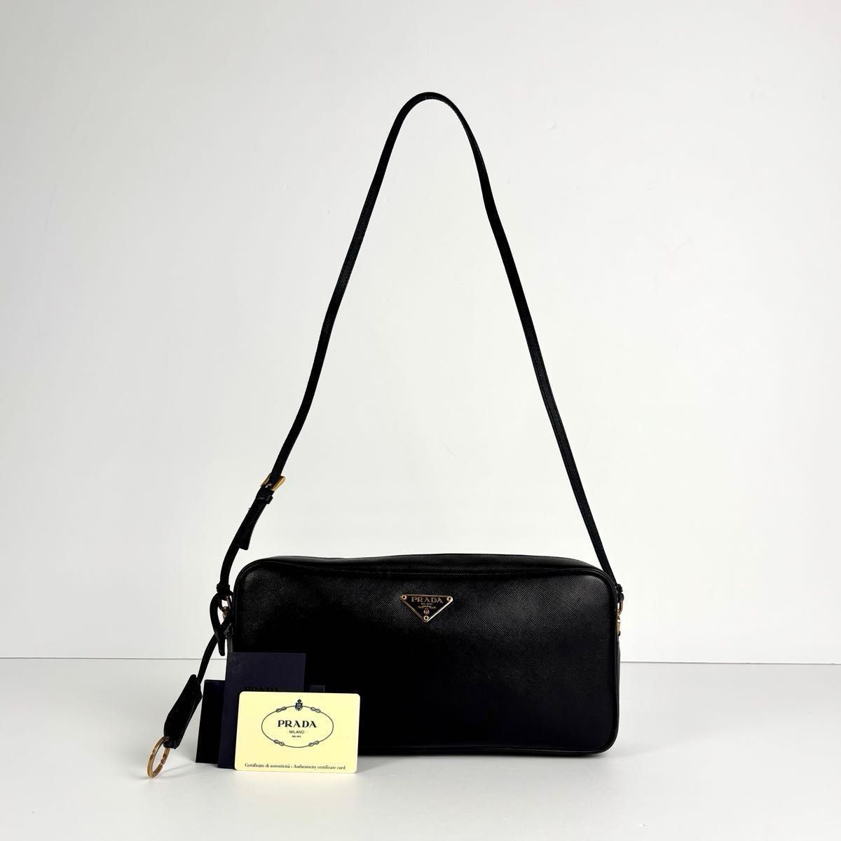 PRADA プラダ ノベルティ ショルダーバッグ ポーチ ブラック｜Yahoo