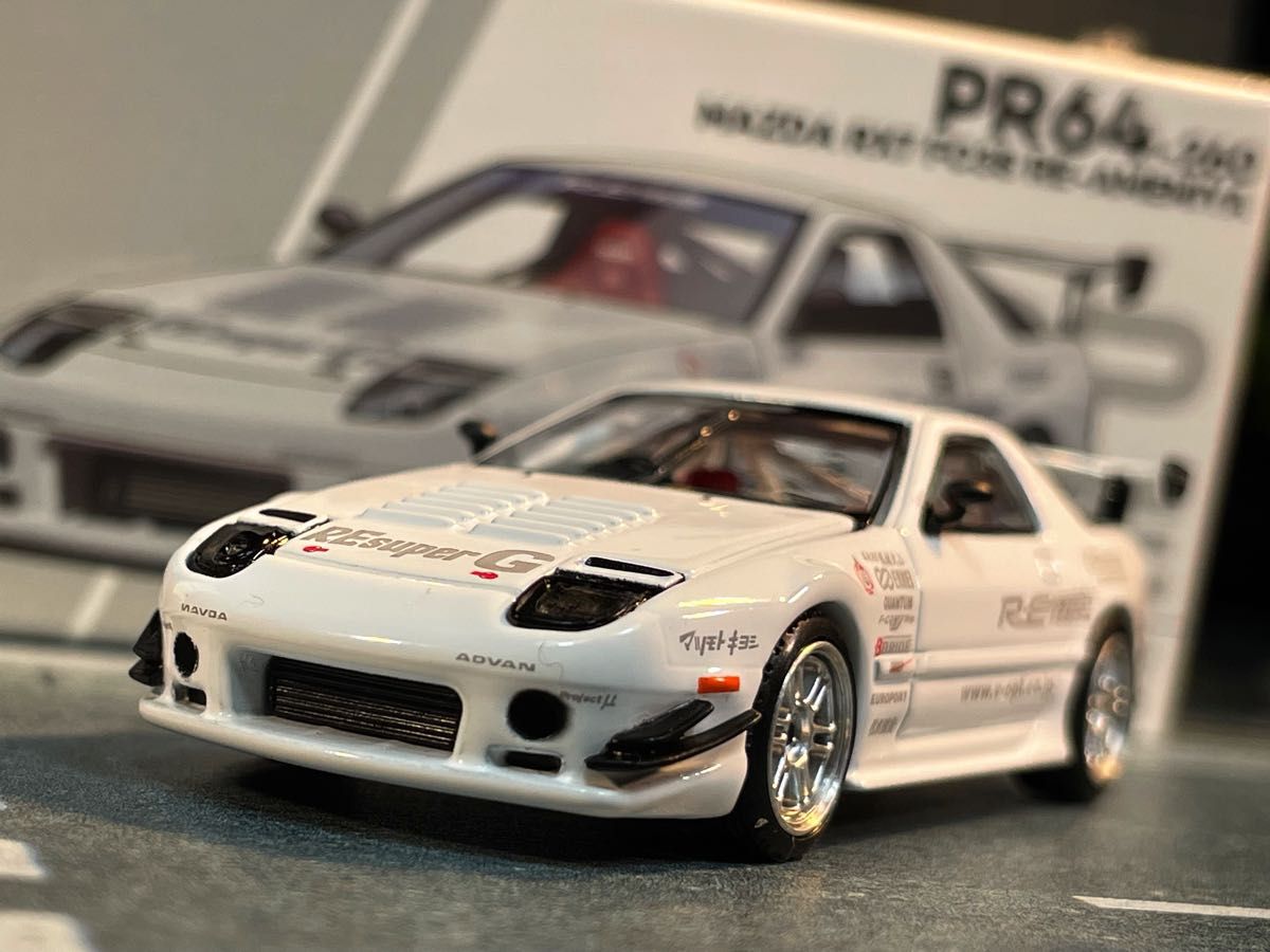 TDE2025限定 ポップレース マツダ RX-7 RE雨宮 ホワイト ミニカー POP