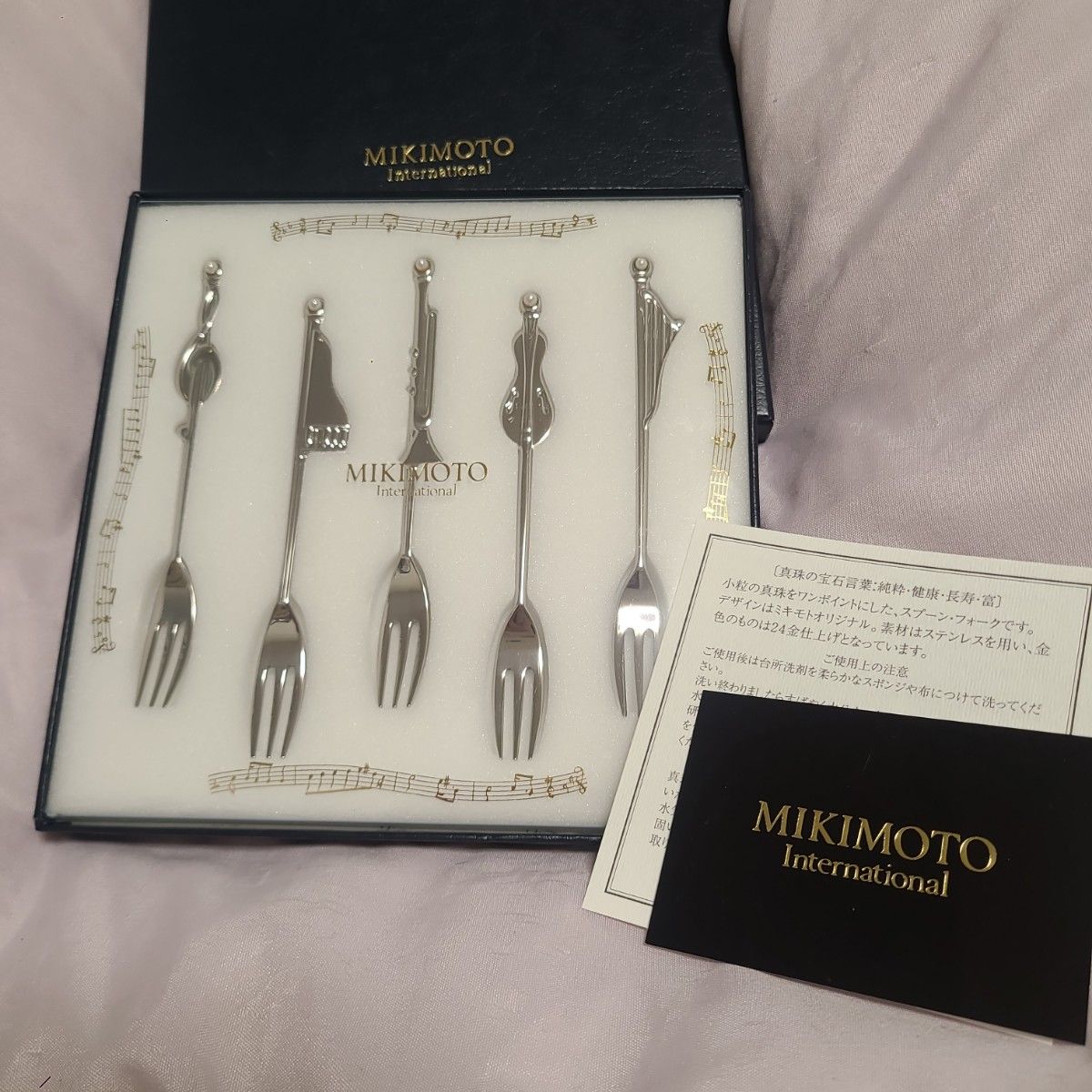 ミキモト MIKIMOTO カトラリー セット スプーン 真珠 音楽 楽器 音符