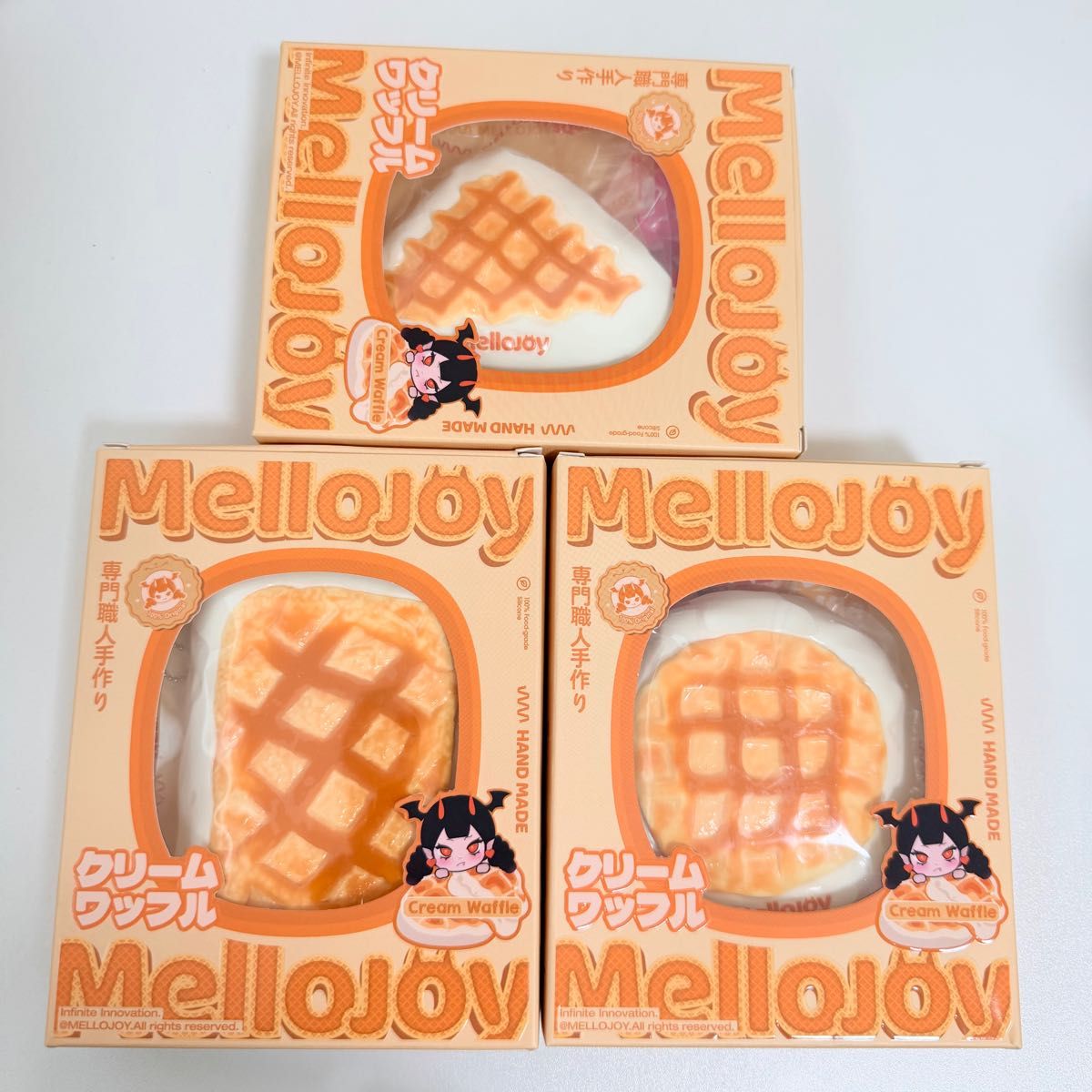 メロジョイ mellojoy クリーム ワッフル スクイーズ まる スクエア