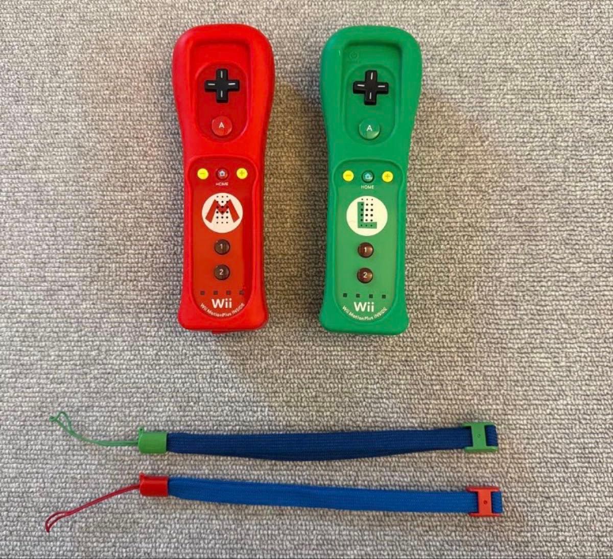 wiiリモコンプラス マリオ＆ルイージ2本（カバーストラップ付き） 除菌