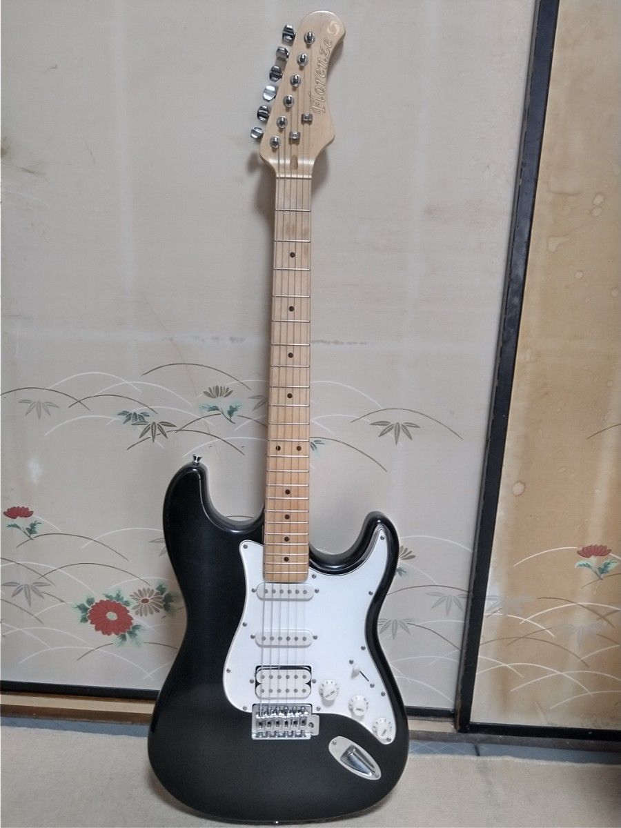 シャンク品】エレキギター ストラトキャスター ブラック Kids boy