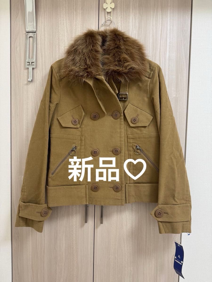 美品 バーバリー ブルーレーベル モッズ コート キャメル サイズ38