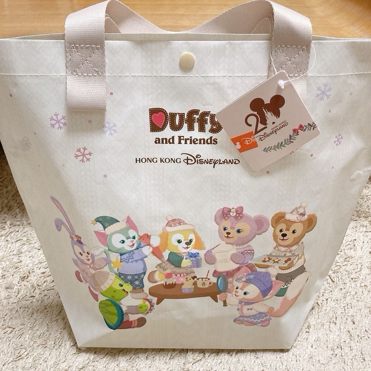 香港ディズニーランド ダッフィー エコバッグ シュパット Mサイズ