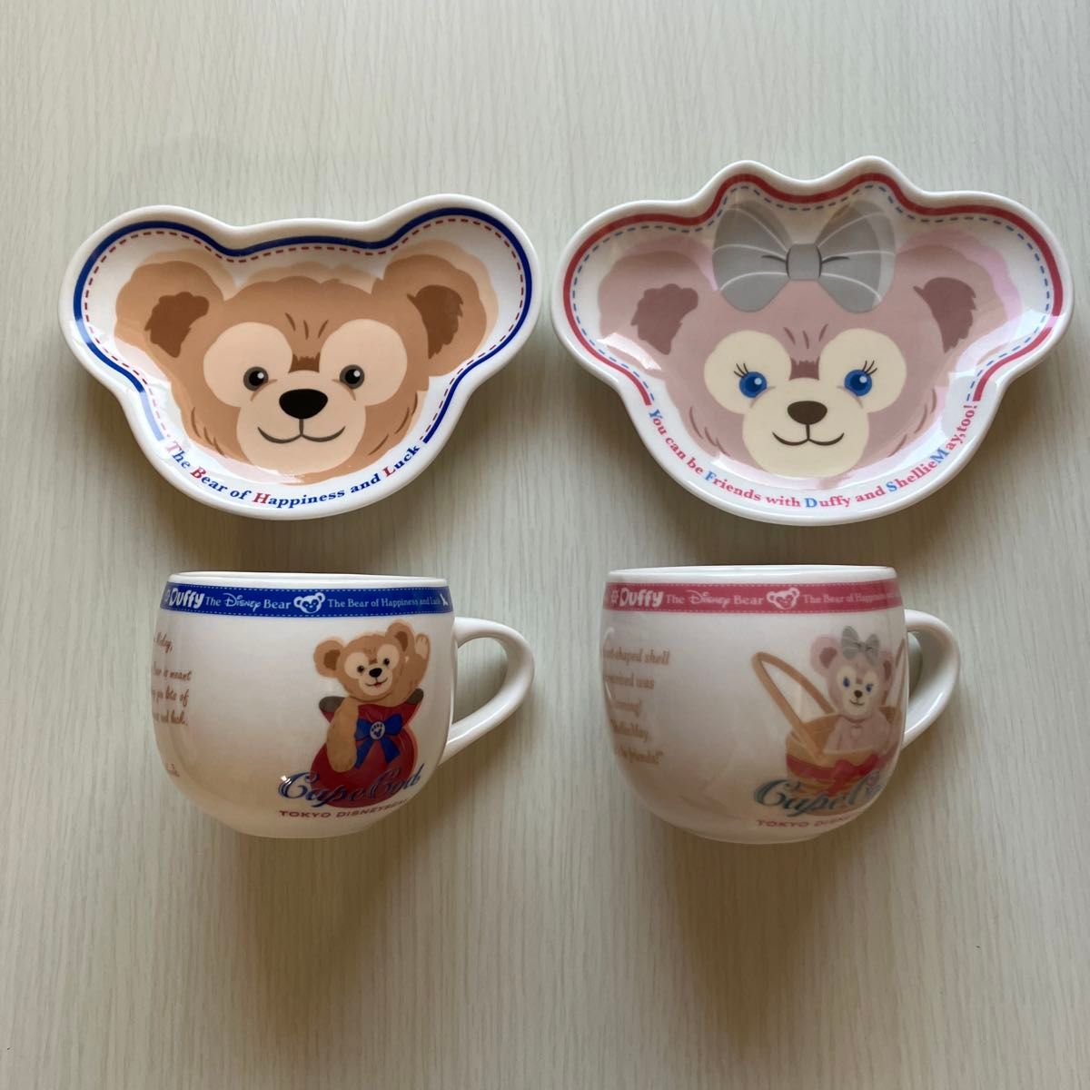 ディズニー ダッフィー シェリーメイ マグカップ プレート 4点セット