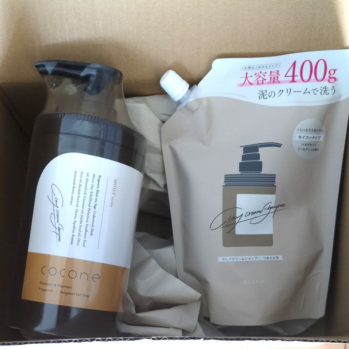 cocone クレイシャンプー詰め替え2個&クリームシャンプー本体&小分け6