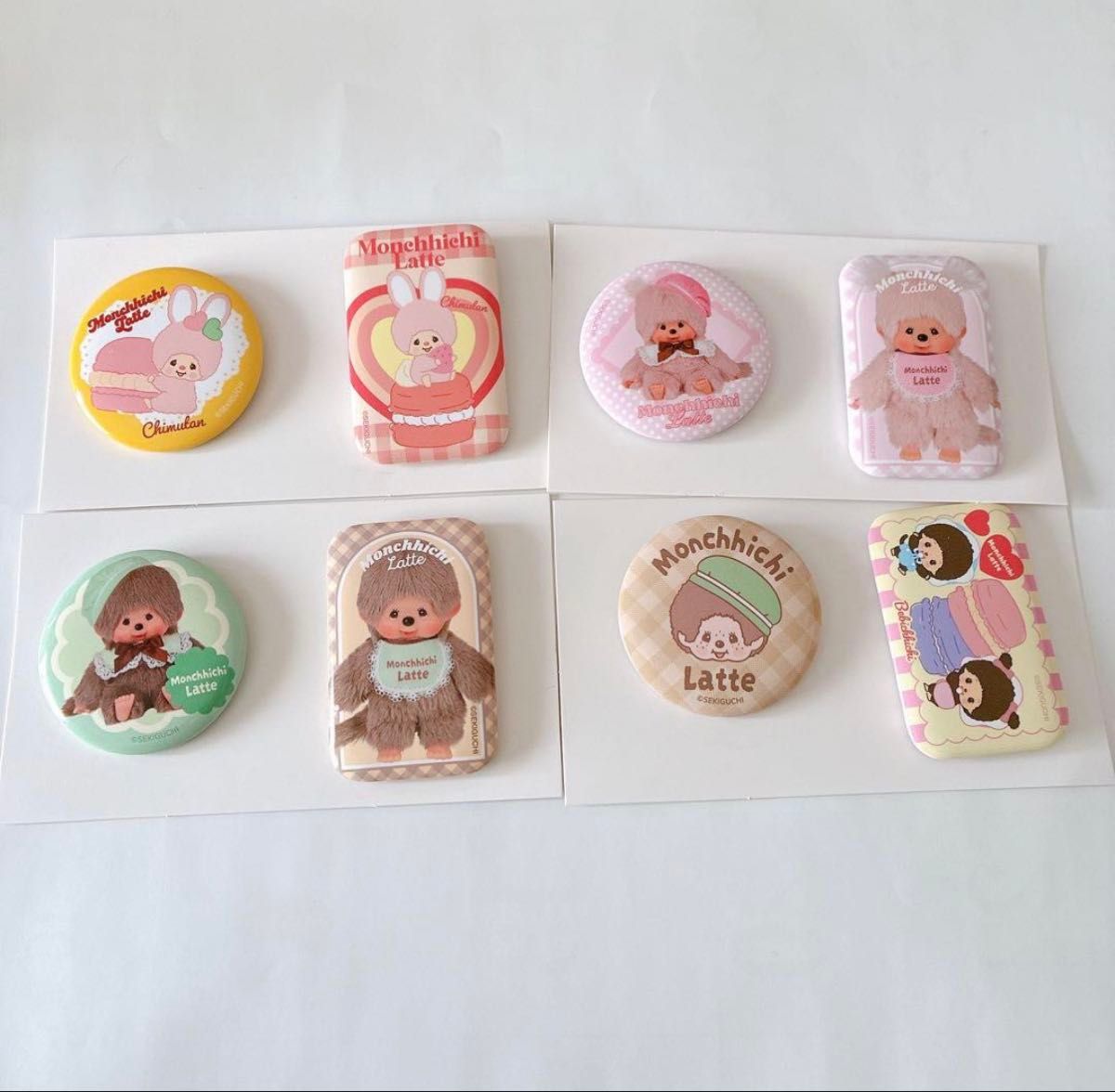 モンチッチ エンタメくじ 缶バッジ 2個セット賞 全4種 コンプリート