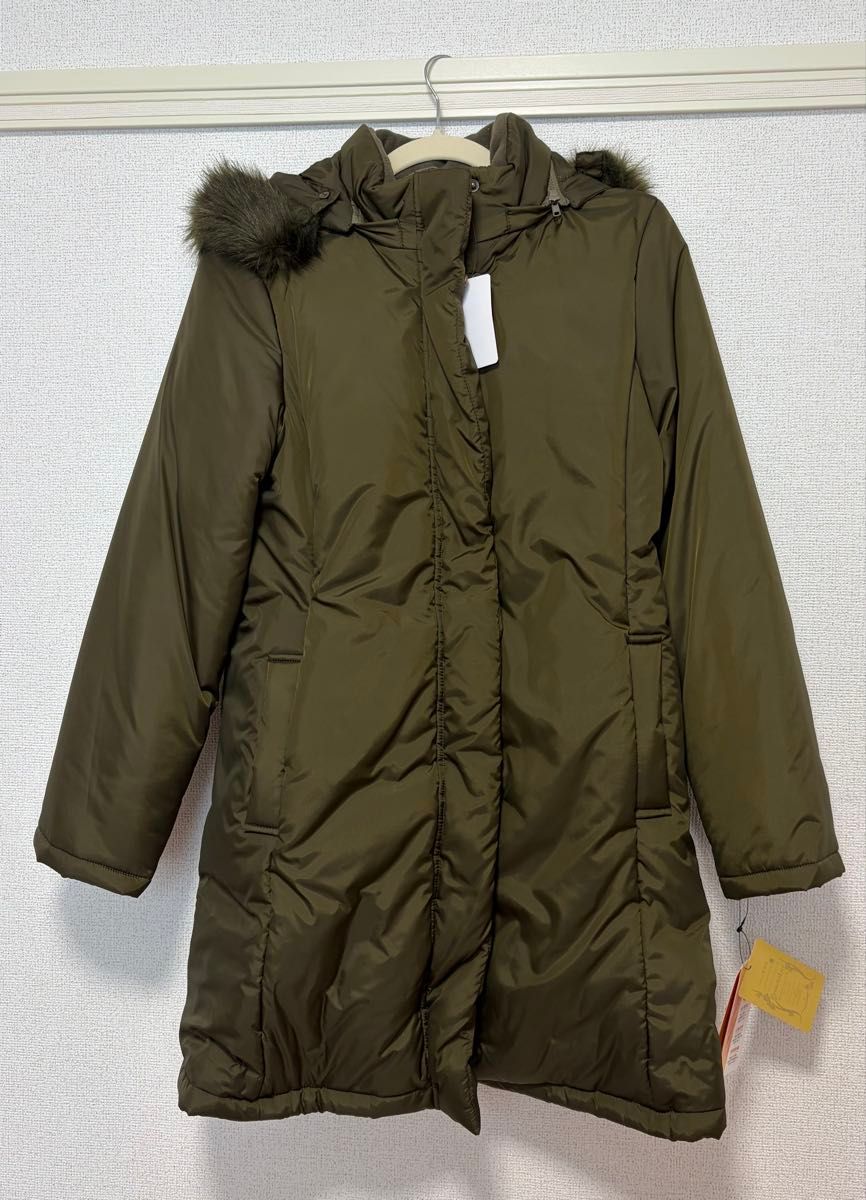 新品 QVC GRC 撥水カポック中綿モッズコート ネイビー LL ユニセックス