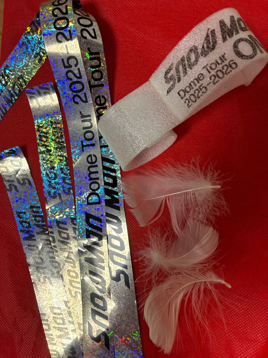 落下物の音符2個＆銀テープフル2本セット【Snow Man Dome Tour 2025