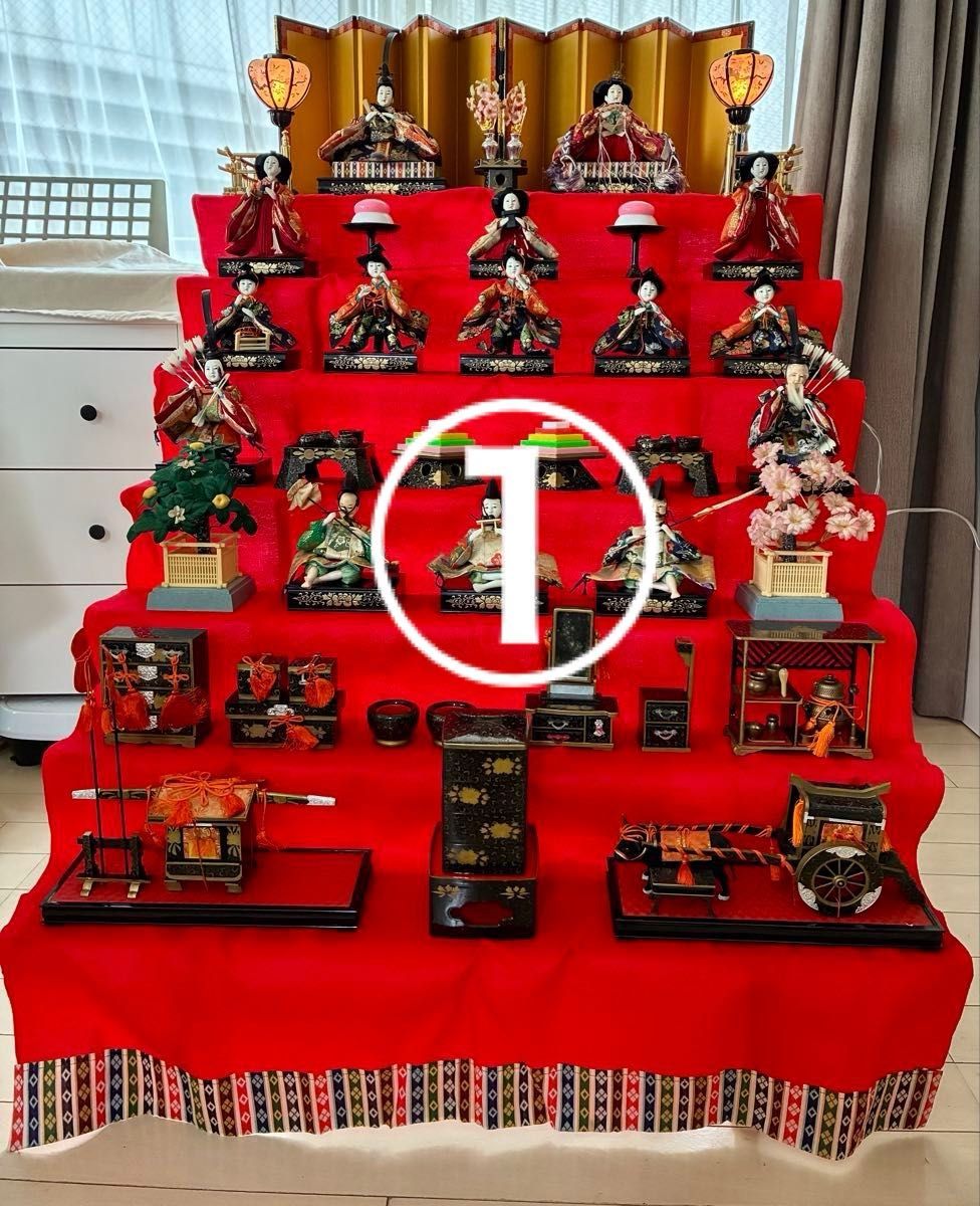 アカセ 御ひな段 H7-30 スチール製 7段30号 七段飾り用 ひな壇｜Yahoo