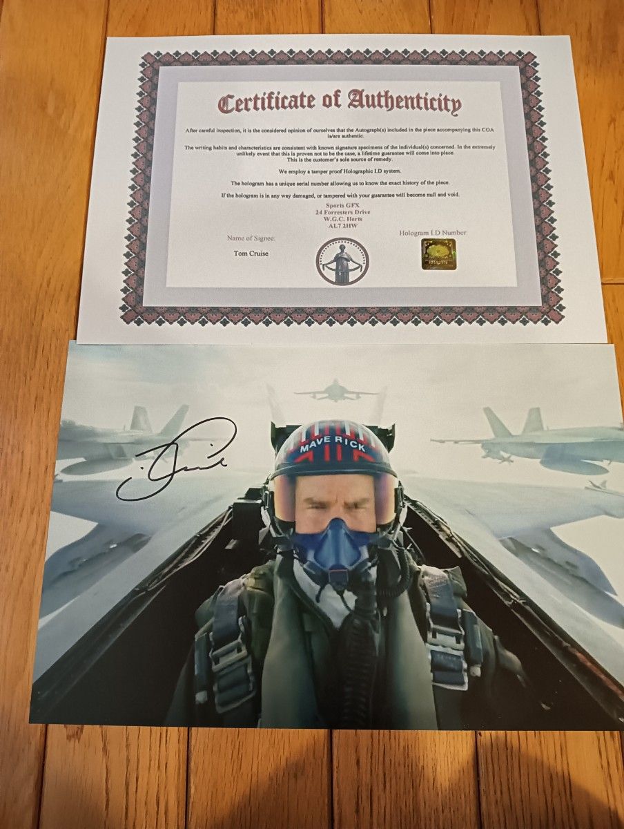 Yahoo!オークション - トムクルーズ 直筆サイン 97' トップガン