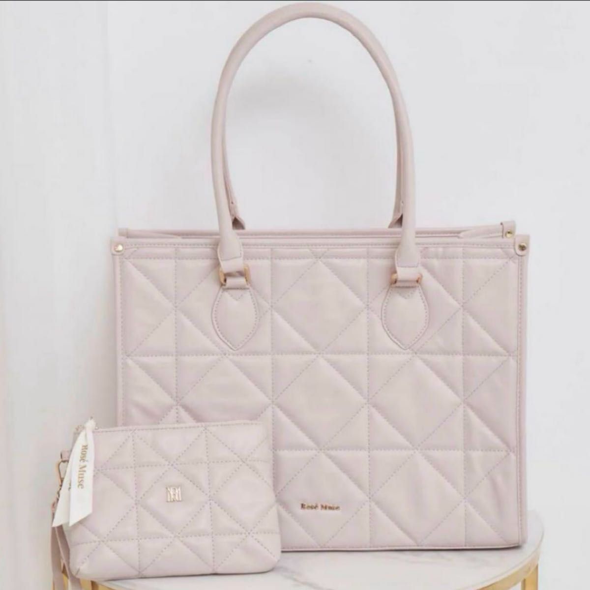 Rosemuse ロゼミューズ satin quilting big tote｜Yahoo!フリマ（旧